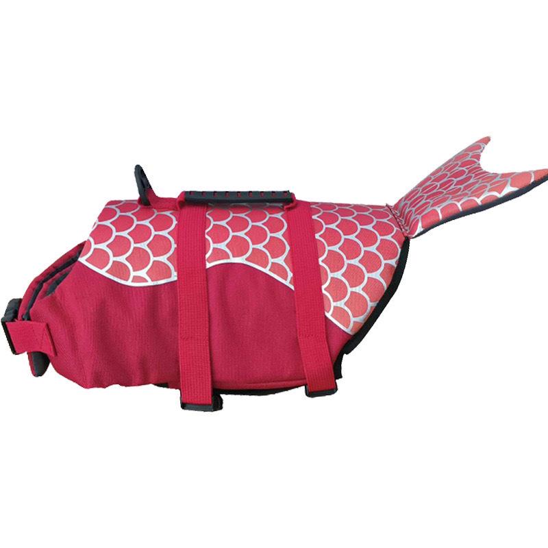 Mermaid Dog Life Jacket for Summer Swimming - Fits Small Dogs, French Bulldogs, and Golden Retrievers