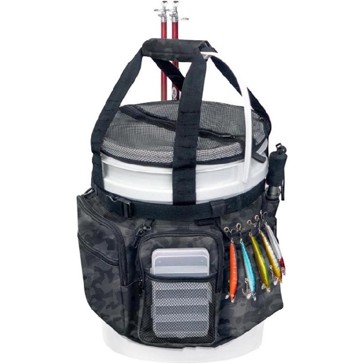 High Capacity Waterproofed Fishing Equipment Carriers Durability Quickly Access Pocket Adjustable Shoulder Belt 1