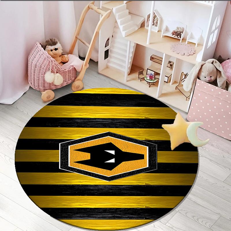1PC round rug Powerful Symbol Design Printed Round Area Rug ,Rug For Home Office, Round Chair Rug, Decorative Carpet Fan gifts Christmas gift