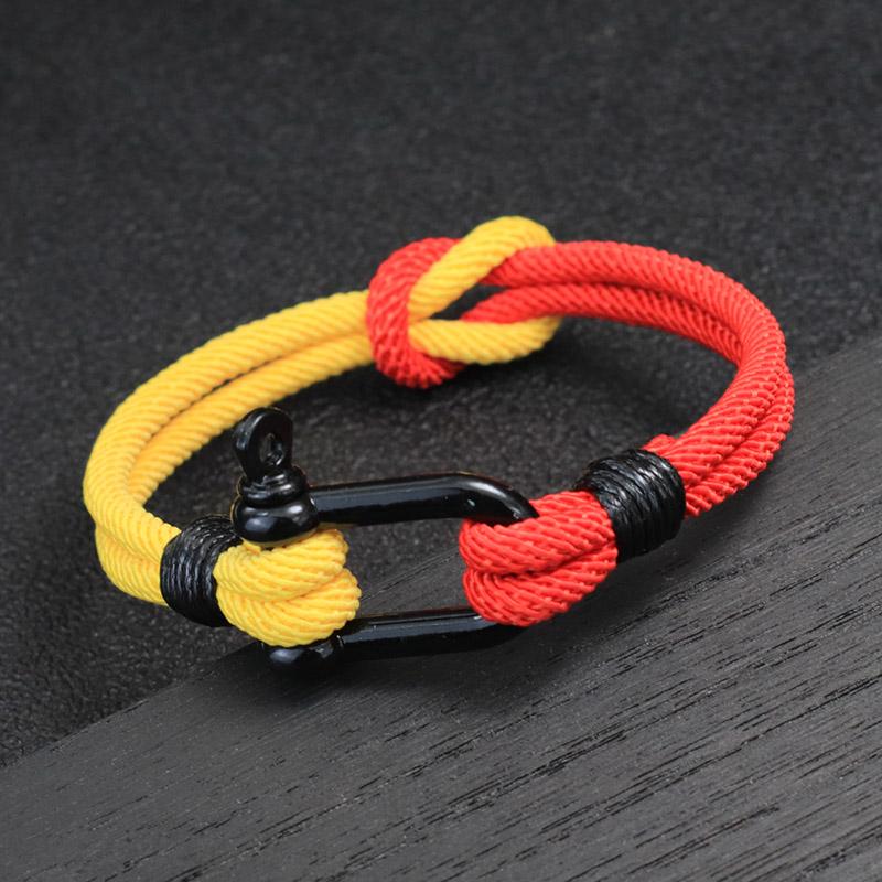 Noter Yellow Blue Ukrainian Symbol Bracelet Men Bicolor Concentric Knot Cord Chain Braclet Gift For Him Ukraine Accessories