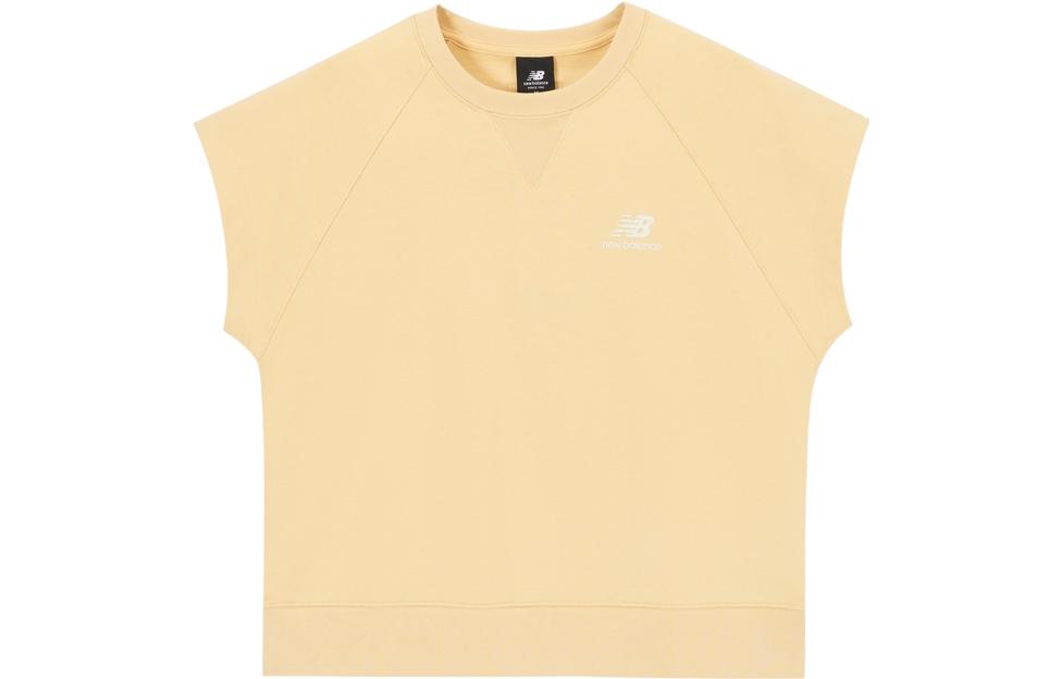 New Balance T Shirts Women s Yellow Crew Neck Moderate Straight Fit AWT32319-GO L
