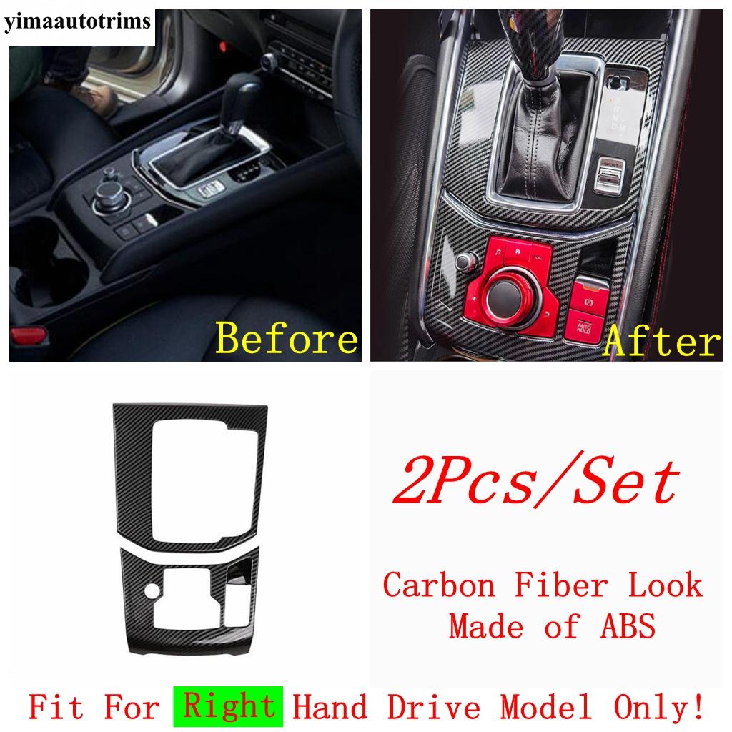 LHD RHD Car Gear Shift Shifter Box Panel Cover Trim Stainless Steel / ABS Accessories Interior For Mazda CX-5 CX5 2017 - 2024
