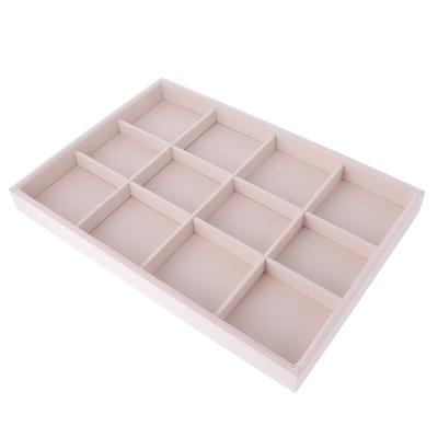 Ring Earrings Necklace Jewelry Display Organizer Box Tray Showcase Holder Three Purpose