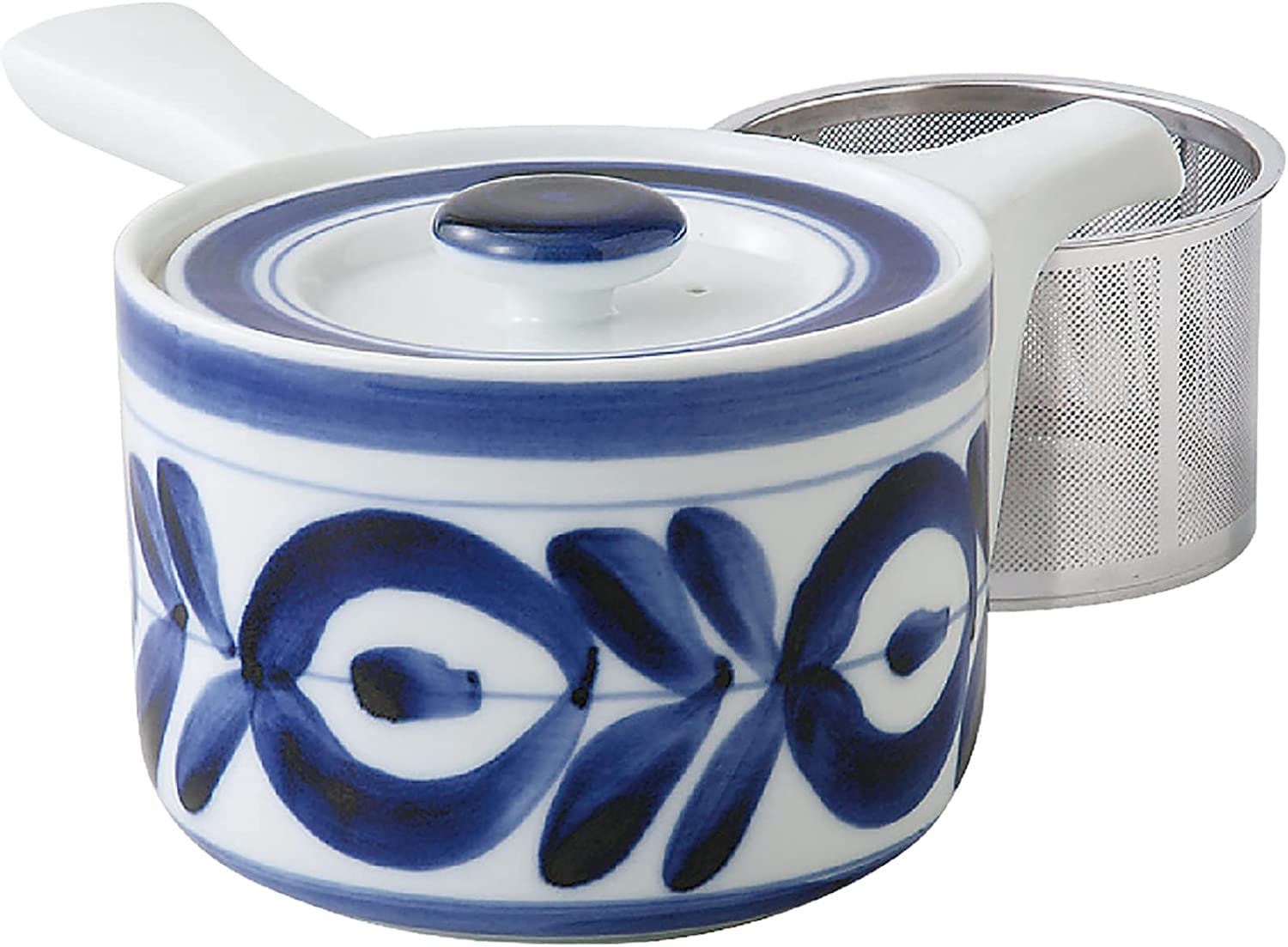 

This attractive Hasami ware teapot features a floral a 10cm and a 420ml It includes a stainless steel tea strainer with a fine It can be used with any