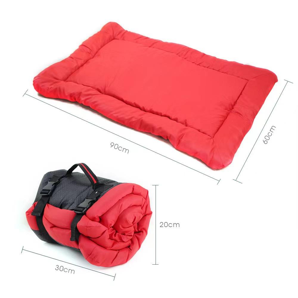 Pet Supplies Outdoor Portable Waterproof Foldable Roll up Military Sofa Dog Mat, Dog Bed, Dog Nest красный