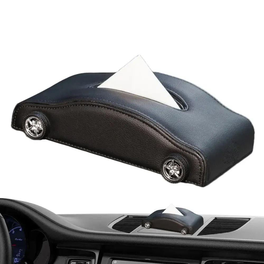 Decorative Tissue Dispenser Simulated Tire Car Leather Tissue Organizer Interior
