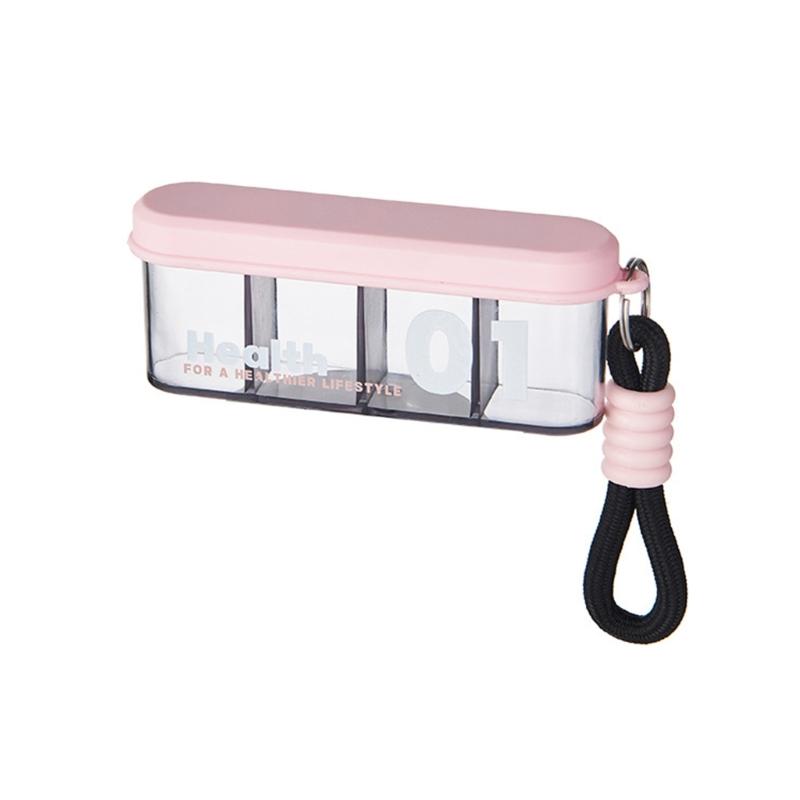 Portable Pills Case Pills Container Waterproof Pills Holder with Keychain Pills Box Medicine Dispenser Bottle Storage