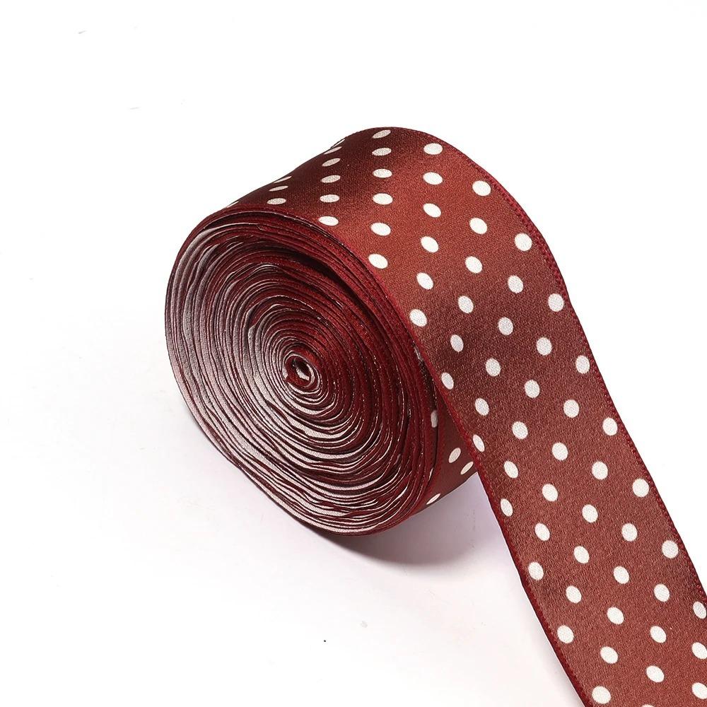 Polka Dot Printed Printed Ribbons Polyester Decoration Ribbon Decorative DIY Ribbons  Gift Wrapping