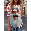 Women's Santa Claus Printed Christmas Theme Crew Neck Long Sleeve T-shirt Casual Comfortable Polyester Christmas Party Pullover