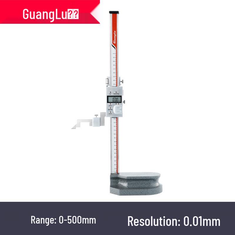 High-Precision Digital Height Gauge, Stainless Steel, 0-200/300/500mm