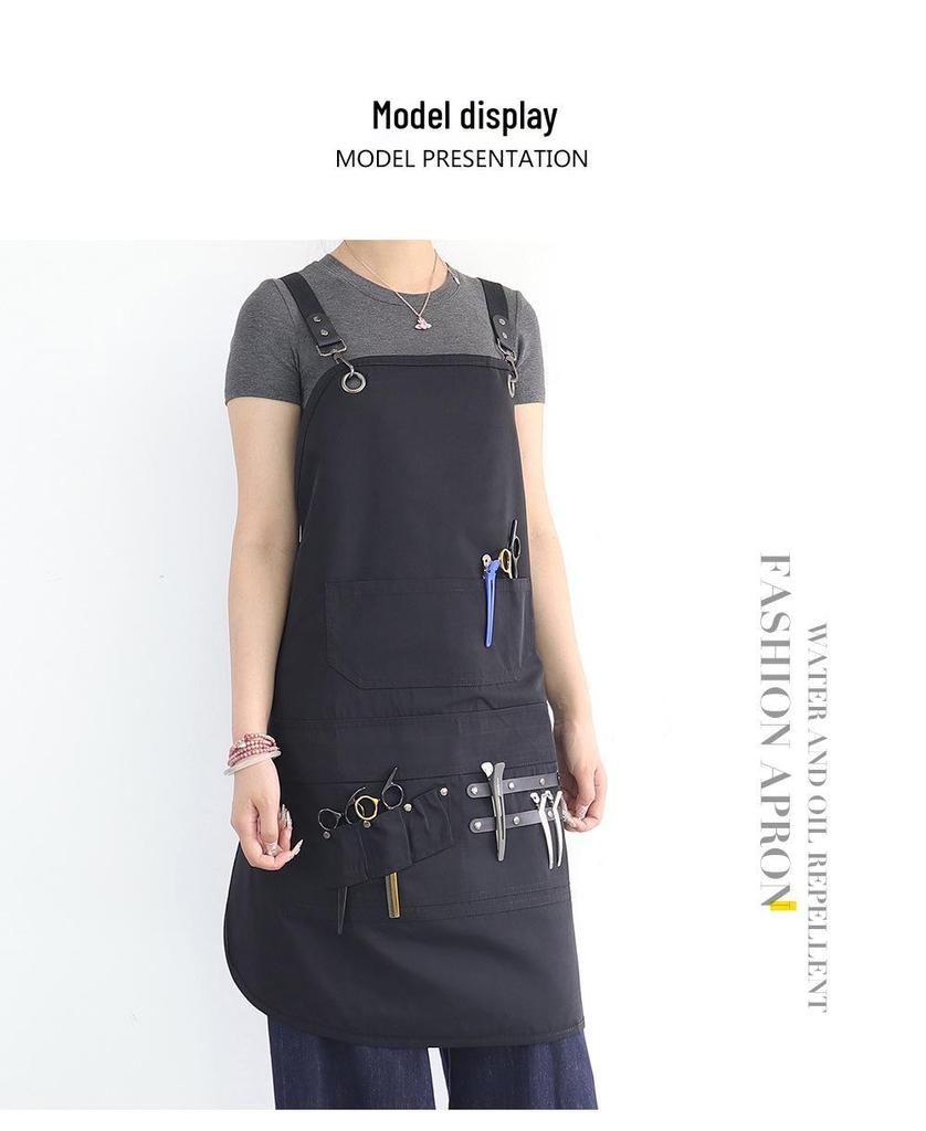 Waterproof Stain-Resistant Barber Apron with Custom Logo for Hair Salon Work