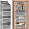 Clear PVC Window Over Door Organizer Space Saving Hanging Storage Bag  for Bedroom