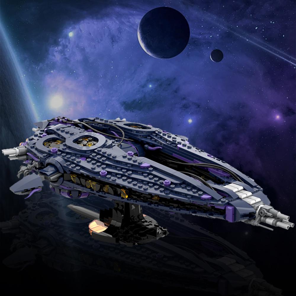 MOC Stargate Film Sciame di Wraith Nave Spaziale Battaglia Spaziale Stargate Blocchi di Costruzione Modello Assemblaggio Giocattoli Regali di Compleanno per Bambini Giocattoli