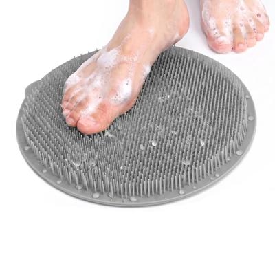 Shower Foot Scrubber Mat,Silicone Foot Scrubber for Shower,Suction Cup Foot Scrubbers Washer,Deep Cleansing Foot Pads,Non Slip Foot Back Cleaning Pad