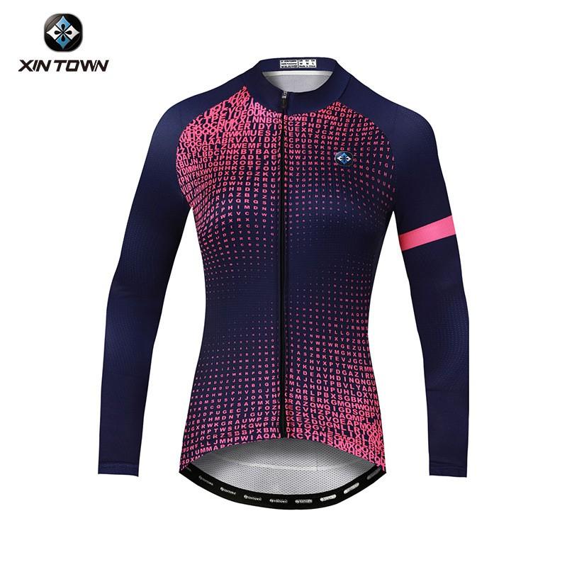 Womens Cycling Jersey Shorts Set Breathable Quick-Dry Long Sleeve Bike Outfit Road Mountain Riding