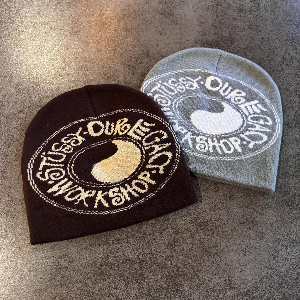 Streetwear Letter Bagua Diagram Knit Hat With Premium Acrylic For Street Fashion