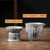 Chinese Retro Blue and White Porcelain Gaiwan Teacup Handmade Ceramic Fair Cup Tea Infusers Household Tea Bowl Portable Teaware