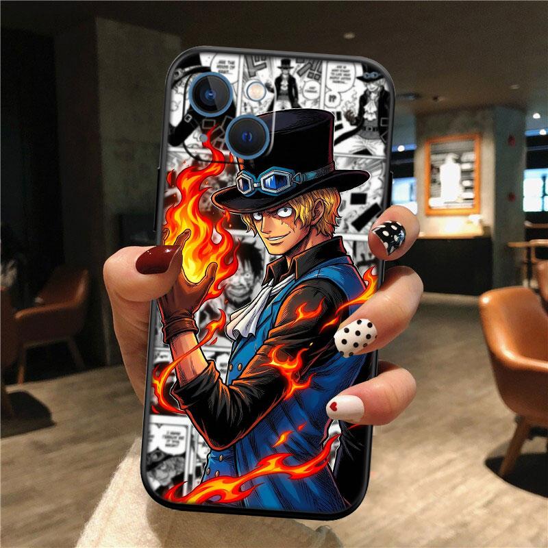 TR31 One Piece Sabo New High-End Shell Phone Case for iPhone 16 15 14 13 12 Pro Max Plus Mini