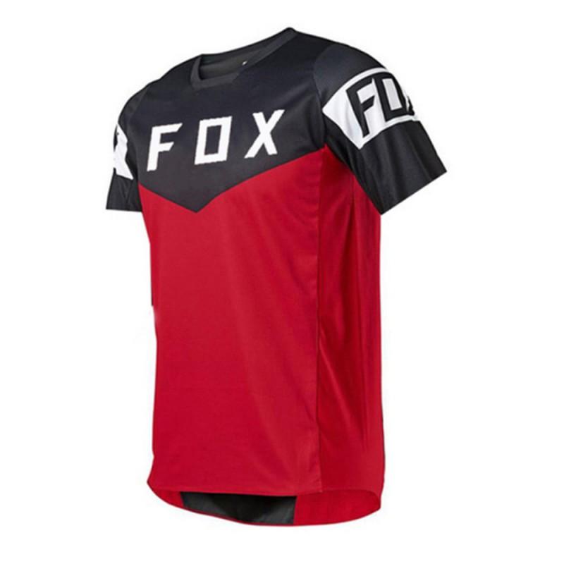 Mens Quick-Dry Cycling Jersey Short Sleeve Mountain Bike Downhill Racing Ride