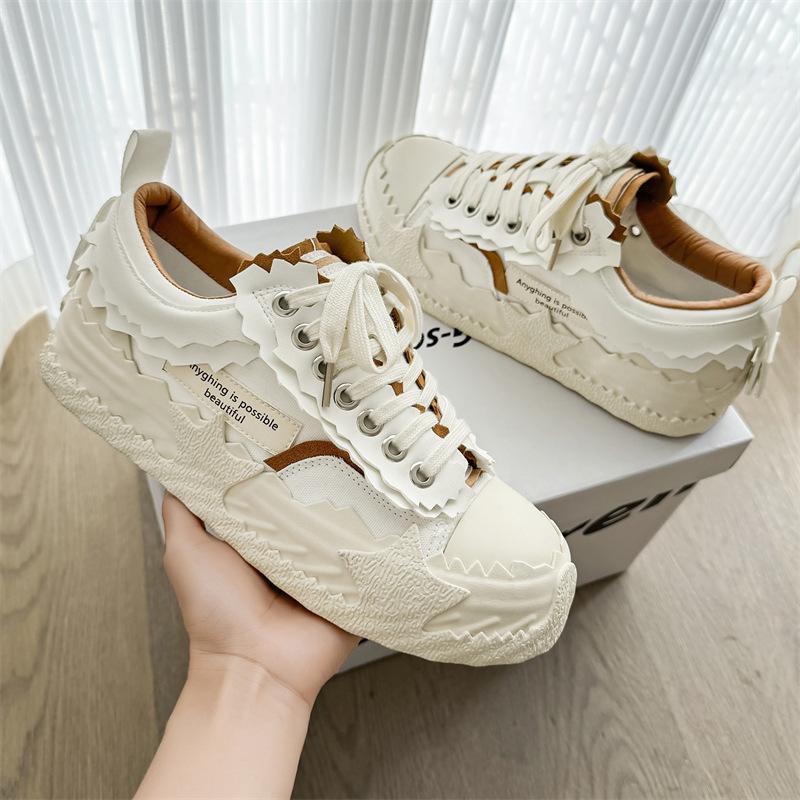 

Fashion Men s White Platform Sneakers Autumn Fashion Cross Tied Outdoor Casual Shoes Comfortable Luxury Non Slip Height Increase Flats 39 белый