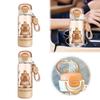 Cartoon Capybara Plastic Kapibara Cup & Straw and Portable Strap Portable Drinking Bottles School Work Travel Going Out Supplies