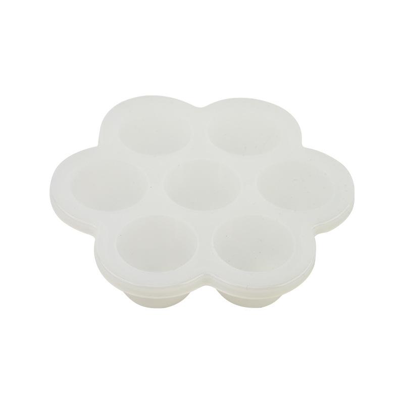 1PC Silicone Ice Grid Round with Lid Baby Food Box Silicone Jelly Box Ice Maker Flower Ice Cube Mold Kitchen Tools