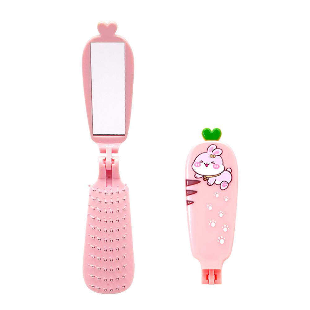 Cute Portable Air Cushion Massage Combs Hairbrush Cartoon Children Comb Foldable Hair Brush Anti-static Hairdressing Tool Kids