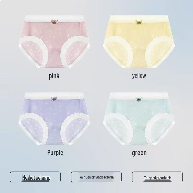 Mao Ren Girls' Seamless Antibacterial Briefs