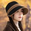 Fashion Autumn and Winter Color Matching Equestrian Hat Casual Windproof Basin Hat Autumn and Winter Warm Newsboy Hat