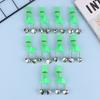 10Pcs Fishing Rod Tip Clips Plastic Fishing Bells Clips Night Fishing Fish Bite Bait Alarm Indicator Light With Dual Alert Bells