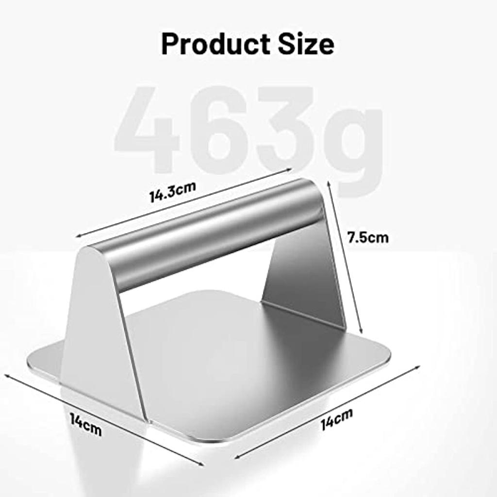 304 Stainless Steel Burger Press, Burger Press, 5.5 Inch Square Press, Burger, Grill, Flat Grill, Green, One Piece Mold, Easy To Clean