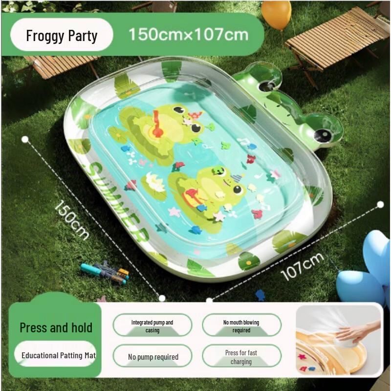 AKIRO Baby Inflatable Tummy Time Water Play Mat