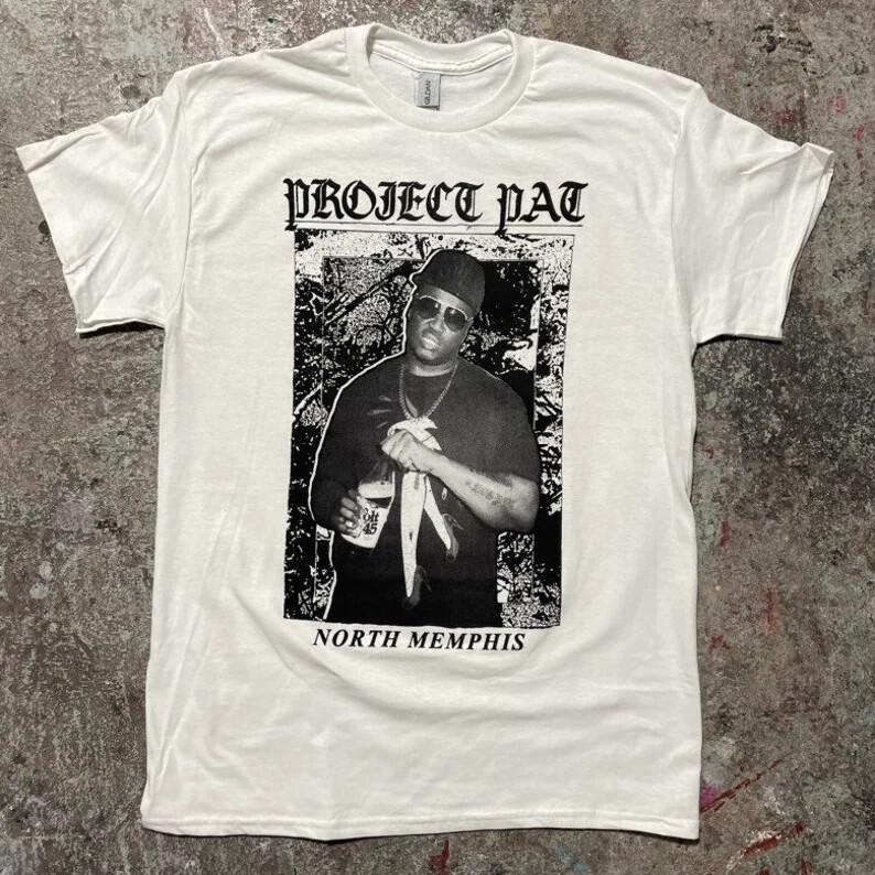 Project Pat Three 6 Mafia T Shirt Vintage Graphic Horrorcore Grunge Y2K Memphis Unisex T-Shirt M
