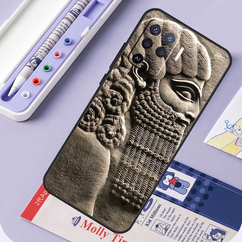 Assyrian Lamassu Winged Bull For Oppo A40 A60 A80 A94 A74 A54 A15 A18 A38 A58 A78 A98 A16 A76 A96 A57 A17 A77 A5 Pro Case