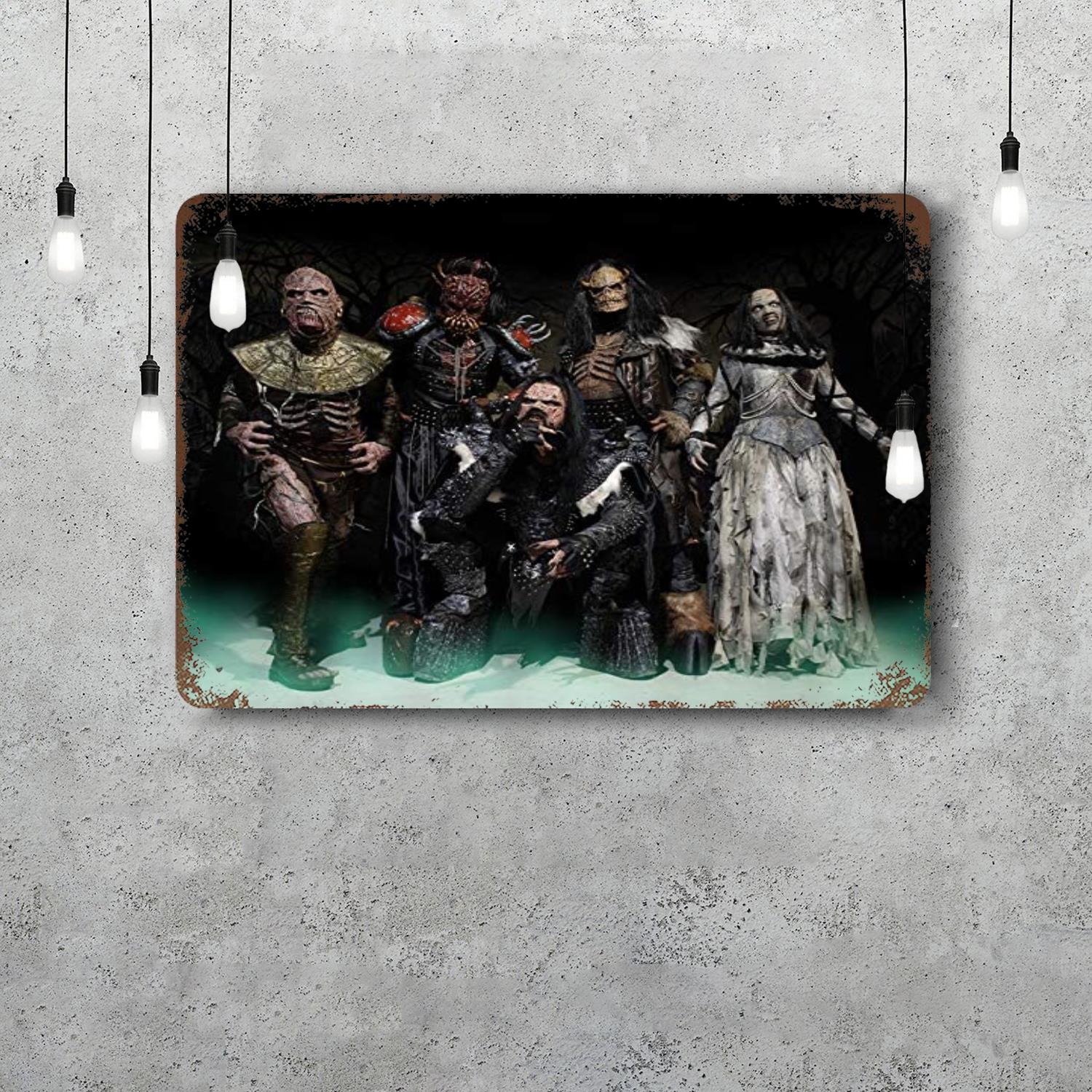 

Lordi Decor Poster Vintage Tin Sign Metal Sign Decorative Plaque for Pub Bar Man Cave Club Wall Decoration 20x30cm（7.8x11.8inch）