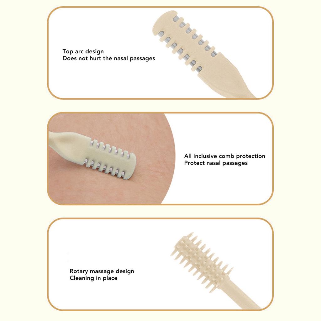 24 Pcs 360 Degree Rotating Nose Hair Trimmer Double Head Nasal Plucker Tweezers Cutter