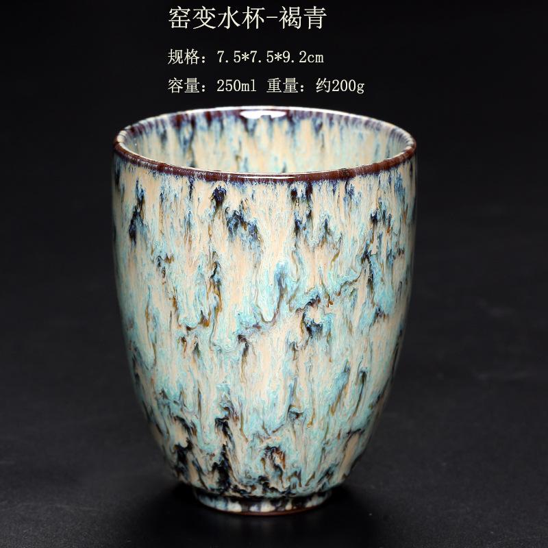 Wholesale Reusable 150ml Chinese Kung Fu Kiln Change Ceramic Home Tea Cup Japanese Style Ceramic Clay Tea Service Cup