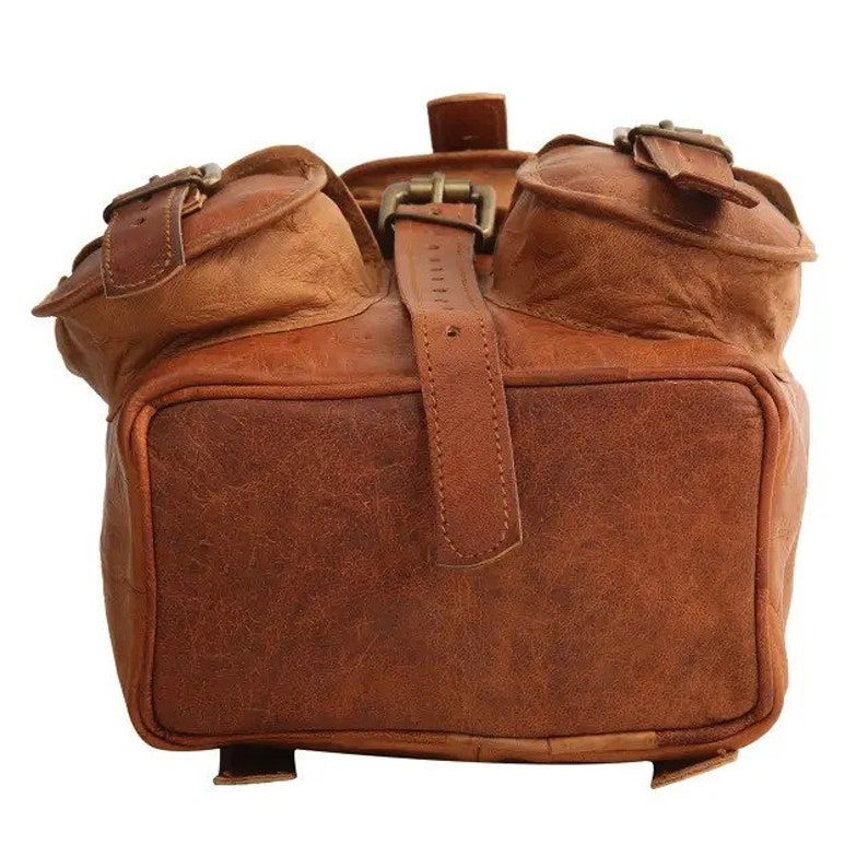 Genuine Leather Backpack | Vintage Backpack | Leather Rucksack, Full Grain Leather | Backpack with Pockets
