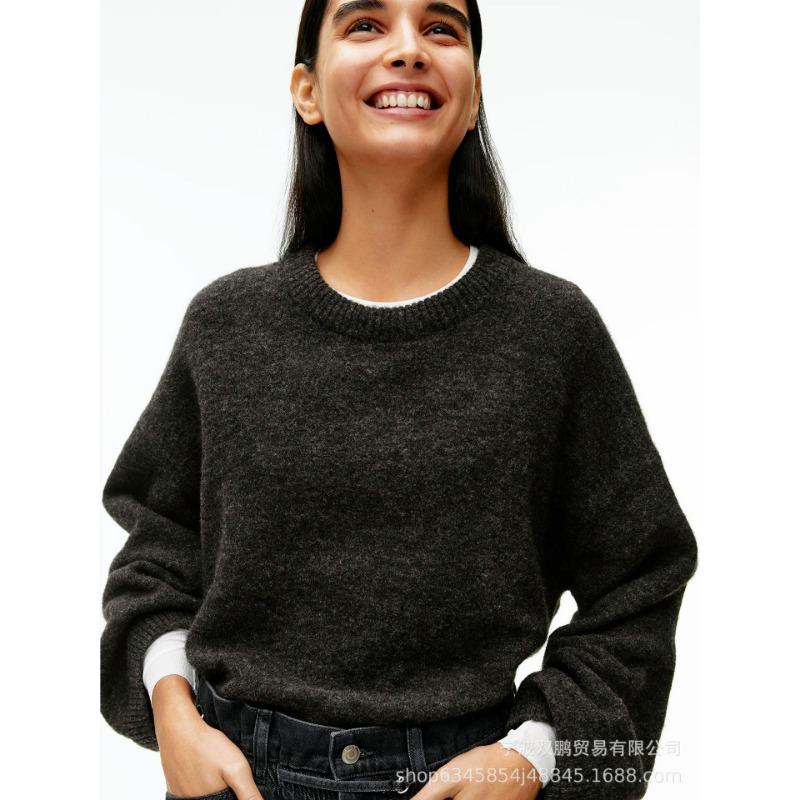 Women S Cozy Loose Fit Crew Neck Long Sleeve Pullover Sweater For Autumn Winter