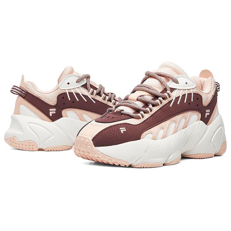 FILA ADE Comfortable Versatile Fabric Synthetic Leather Low-Top Casual Running Shoes Women sneaker Red White F12W041107FDA