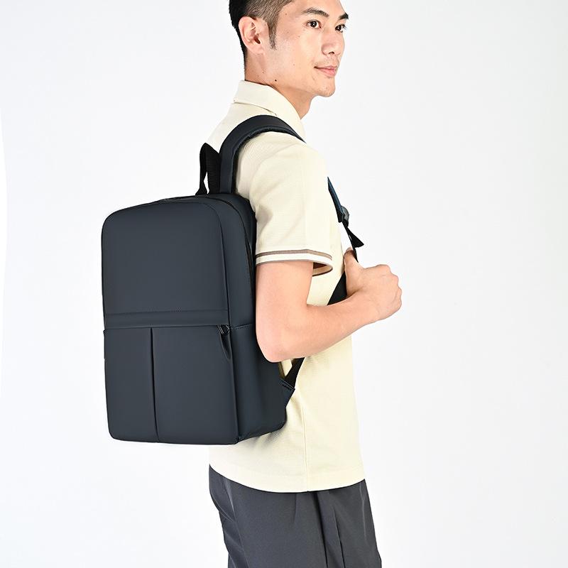 Men's Waterproof Solid Color Laptop Backpack for Business and School
