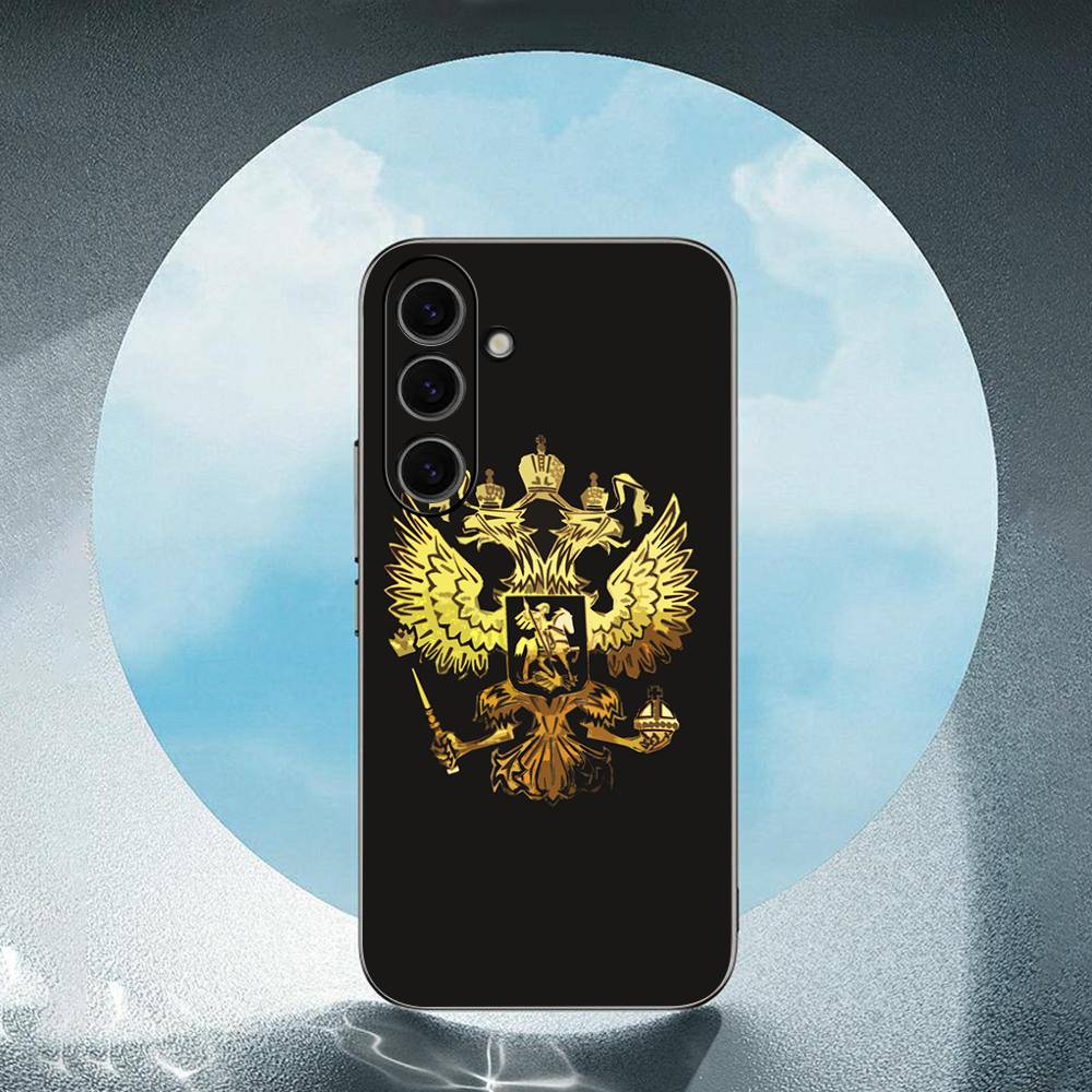 

Russia Flag For Samsung Galaxy S25 S24 S23 Ultra S22 S21 Plus S20 Black Soft Silicone Protective Case SamsungS21ultra