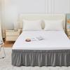King Queen Twin Wrap Around Dust Elastic Ruffle Bed Skirt Bedding for Easy Fit Wrinkle-Free Washable Fade Resistant Home Decor