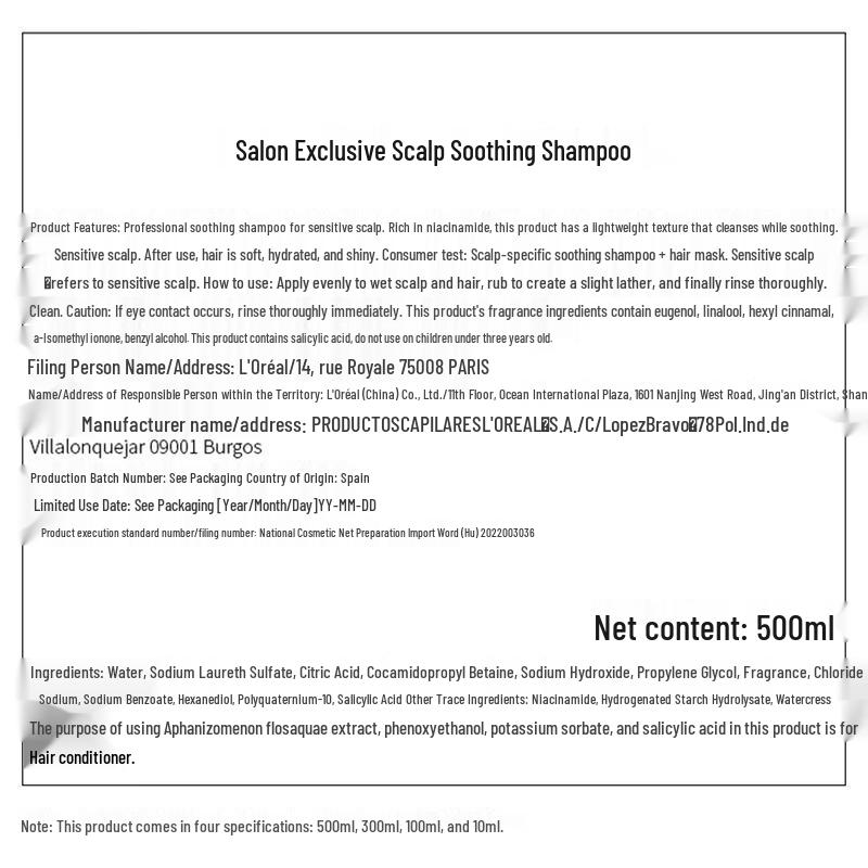 L'Oréal PRO Cloud Bottle Volume & Oil Control Shampoo