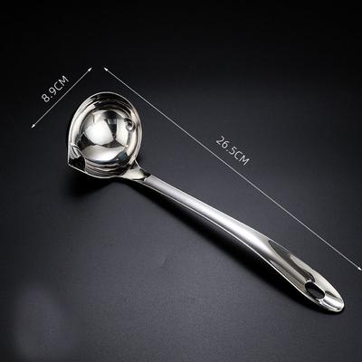 1/2pcs Stainless Steel Oil Separator Soup Colander Spoon Soup Gravy Oil Soup Fat Separator Grease Strainer Spoon with Spout