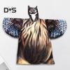 Ultra Plush Blanket Hoodie Owl Shape Wing Sleeve Flannel Microfiber Loose Machine Washable Keep Warm Homewear Nightie Winter Sleepwear