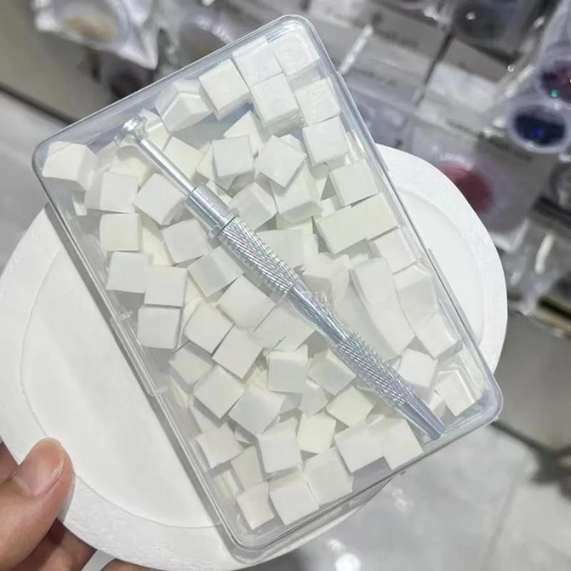 Nail Art Sponge for Dabbing Polish - Mini Square Sponge Clips, Professional Manicure Tools for Gradient Nail Effects
