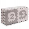 Foam Mat 36 Pcs. 30x30cm Letters - White and Grey