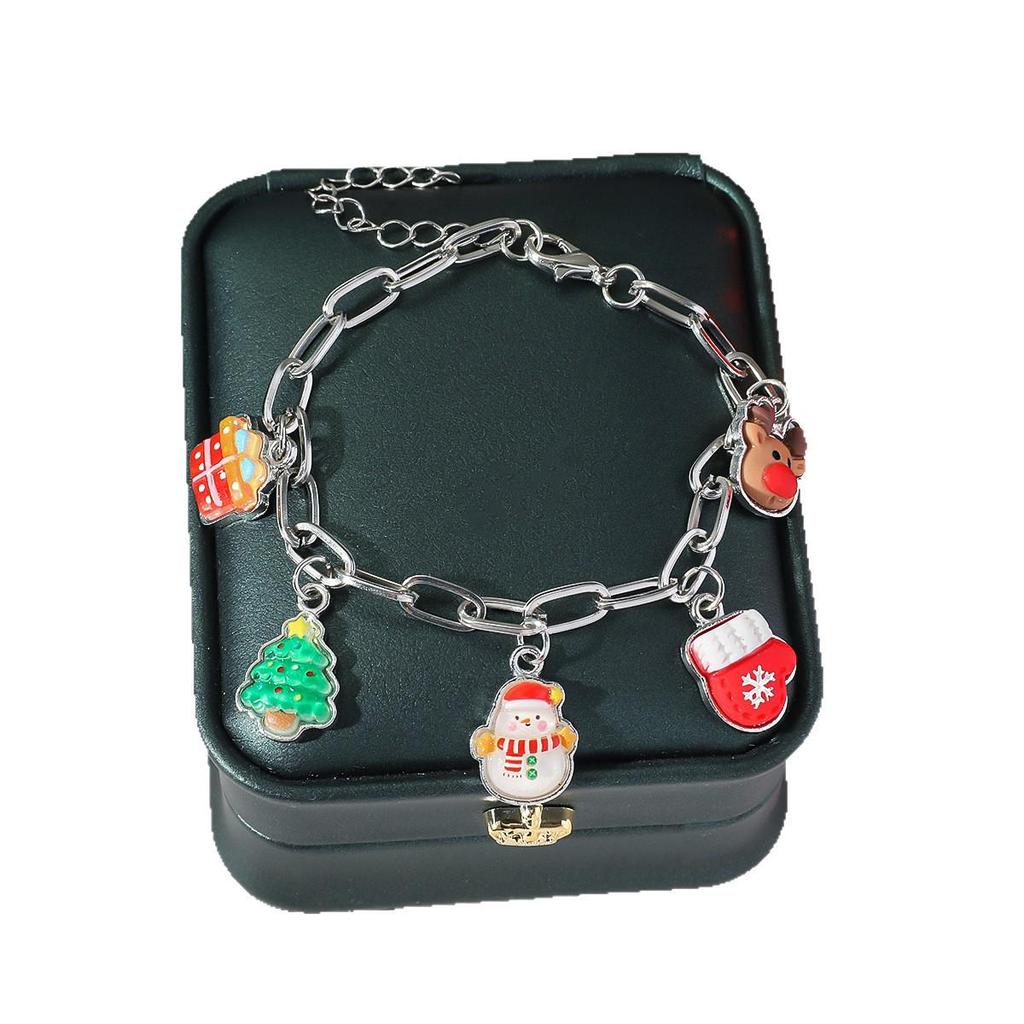 Cross-border European & American Halloween Christmas Snowman Pendant Bracelet