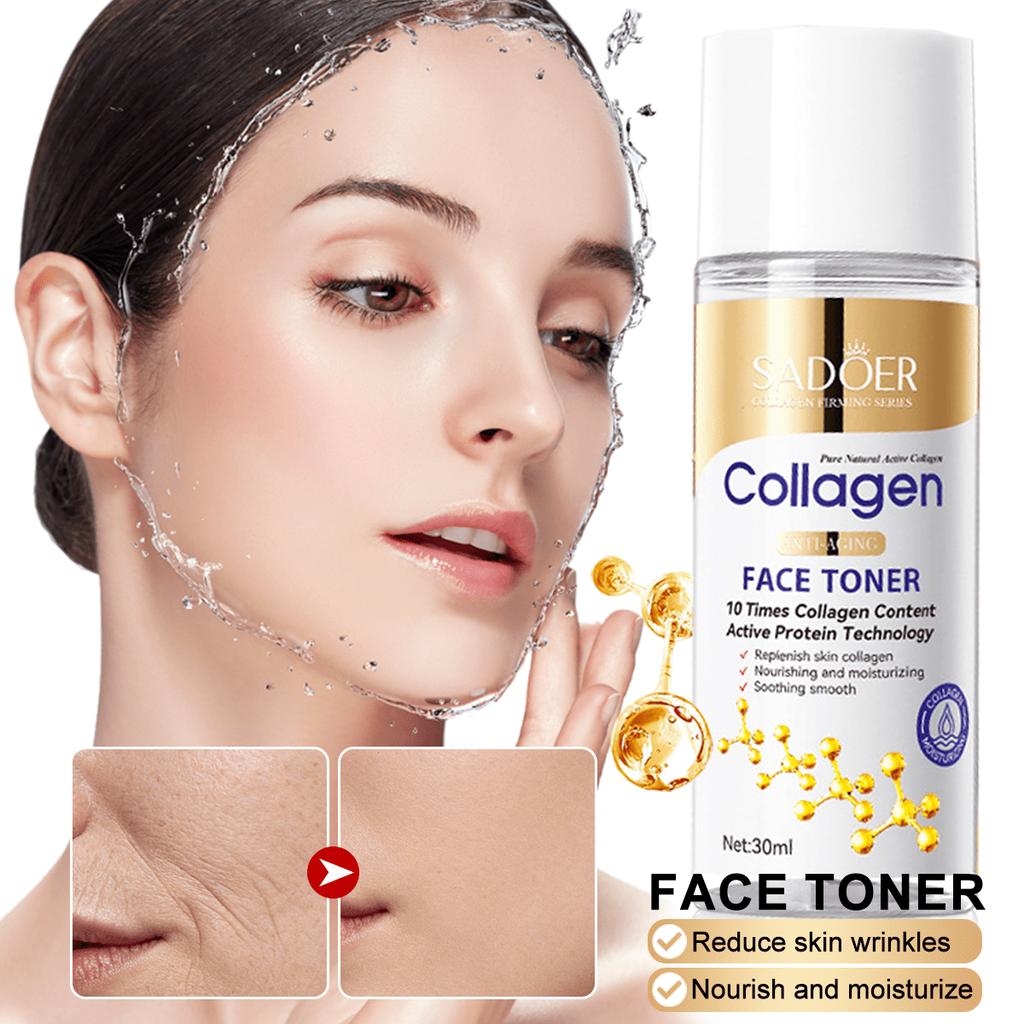 Collagen Cherry Blossom 6-Piece Travel Skincare Set - Hydrating & Soothing Facial Care Kit With Clea